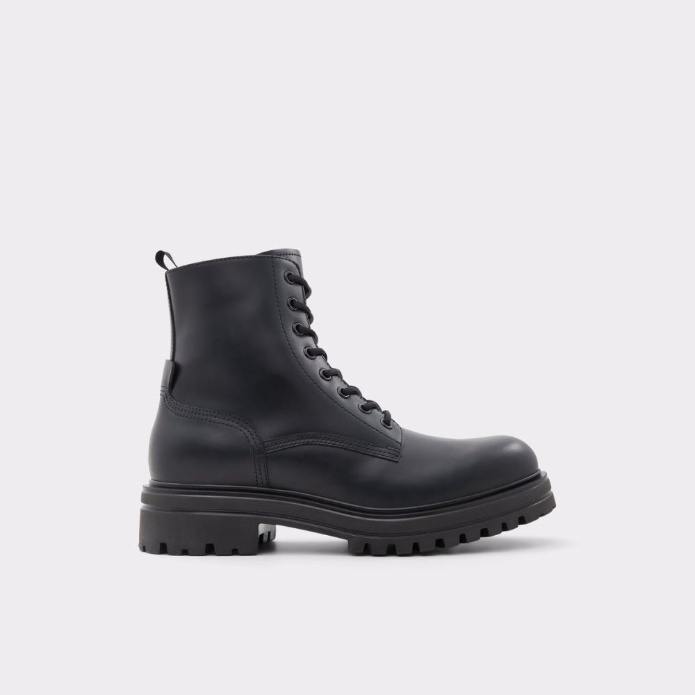 Black Aldo Falconer Lace-up - Lug Sole Lace Up Boots | 91RQLYUOS