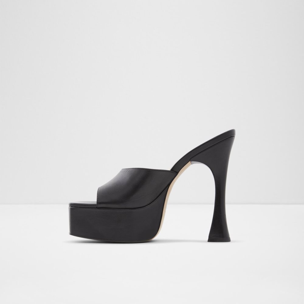 Black Aldo Faraah High Sandal - Platform Shoes | 61STOJCEK