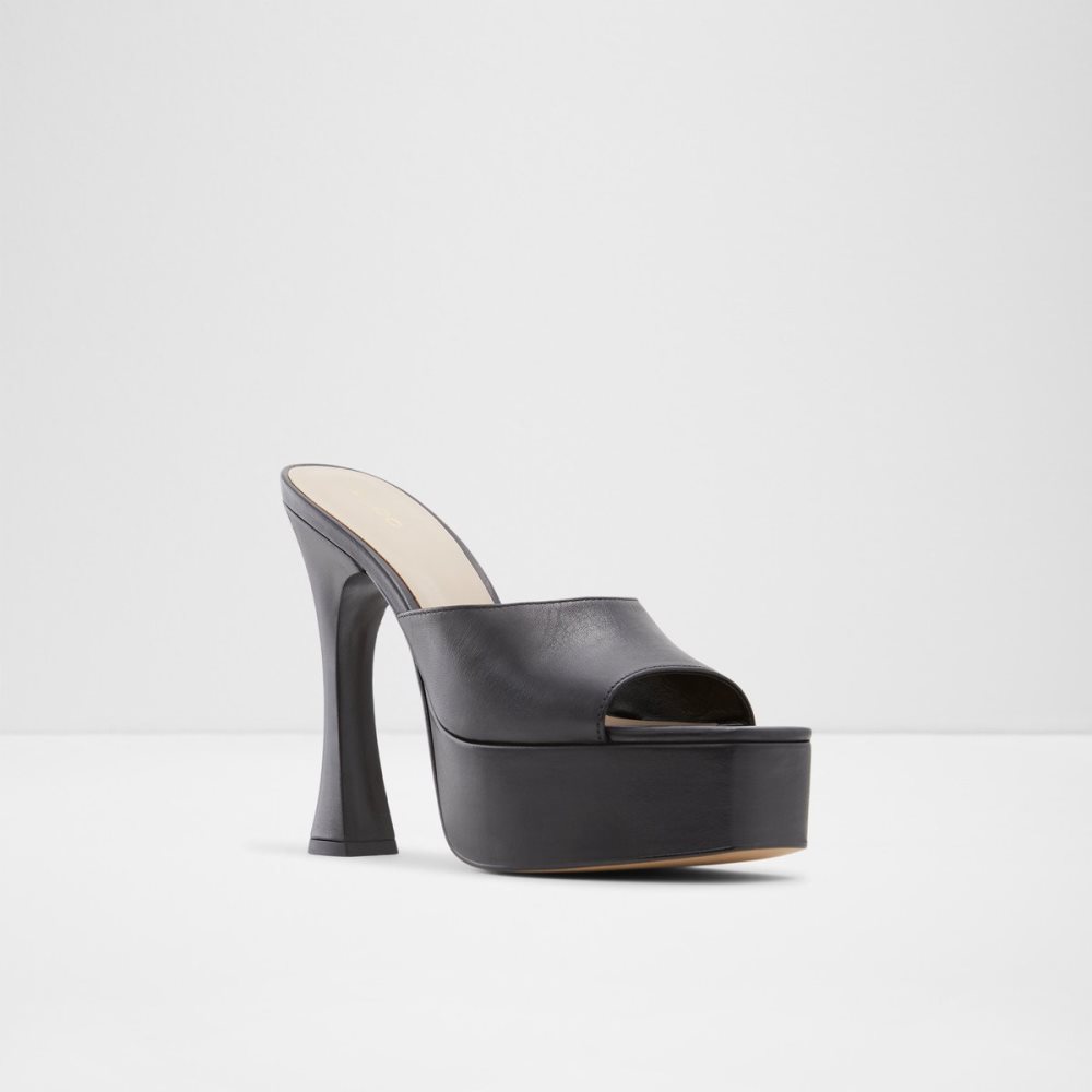 Black Aldo Faraah High Sandal - Platform Shoes | 61STOJCEK