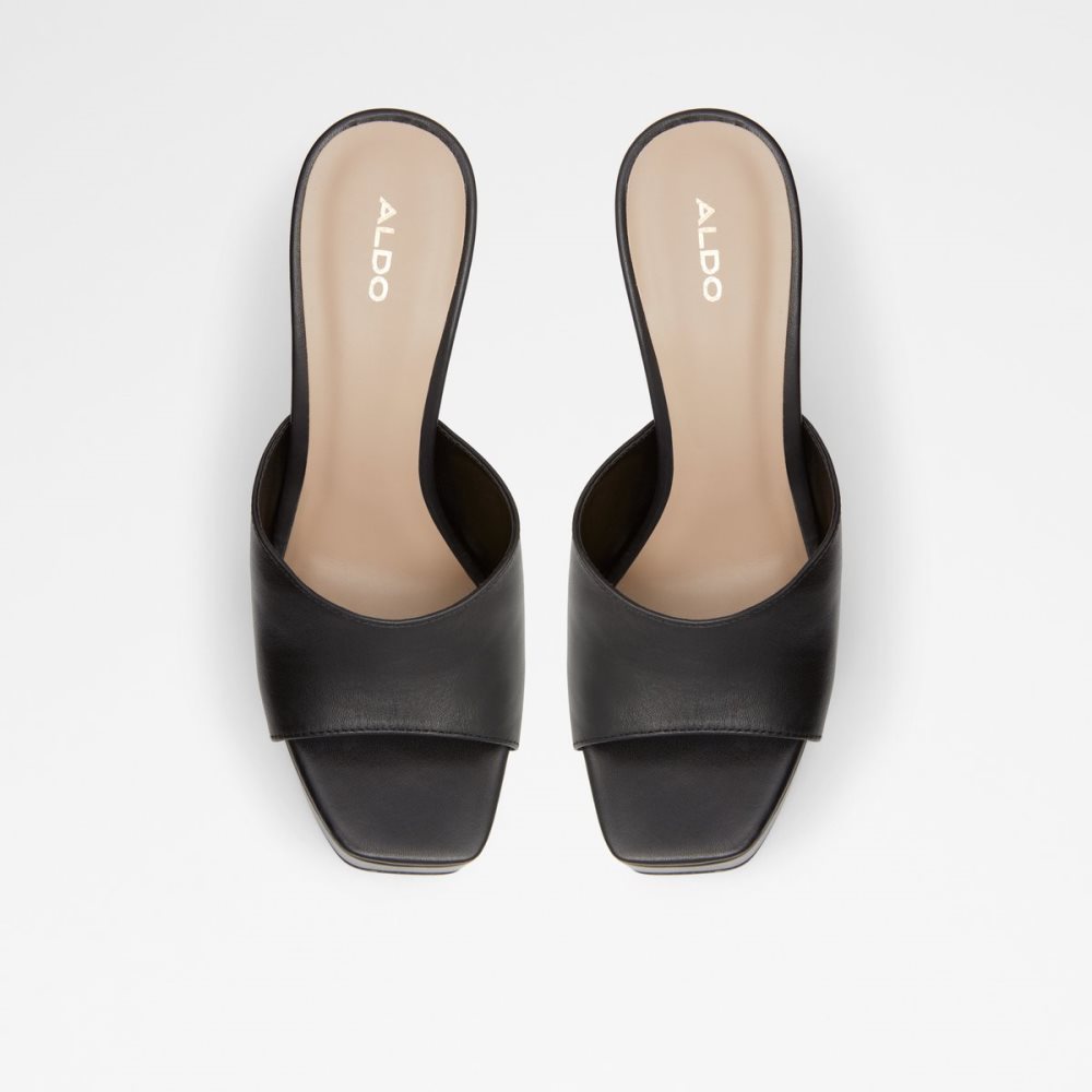 Black Aldo Faraah High Sandal - Platform Shoes | 61STOJCEK