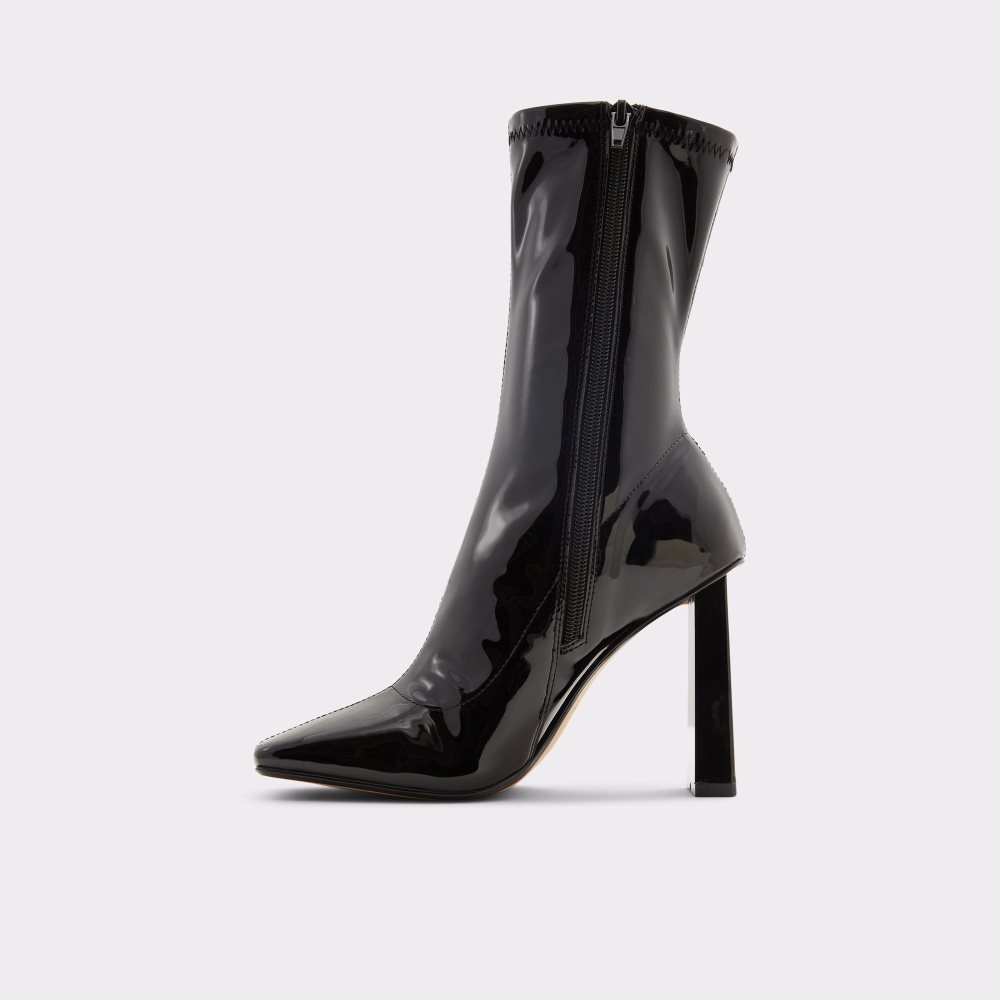 Black Aldo Fidella Ankle Boots | 96BDCJVMT