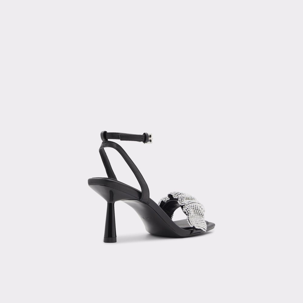 Black Aldo Floria Heeled Sandal Heels | 02EWPTSGB