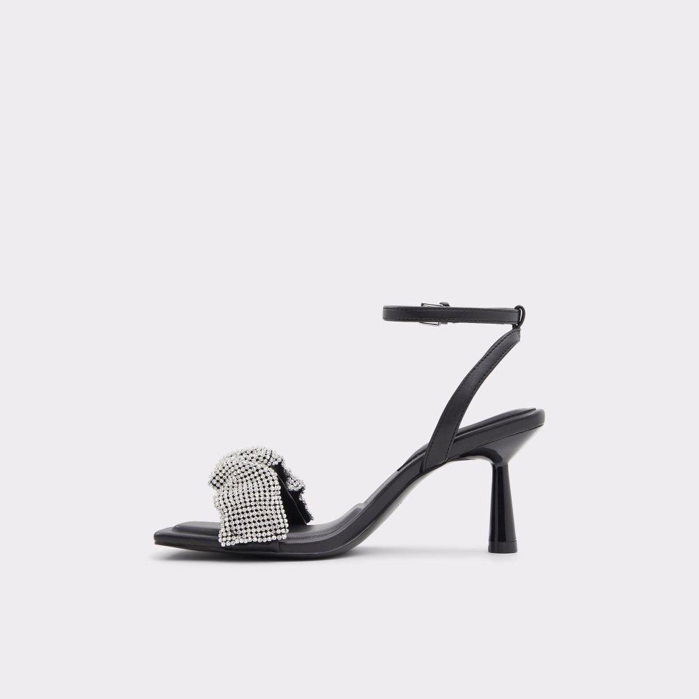 Black Aldo Floria Heeled Sandal Heels | 02EWPTSGB