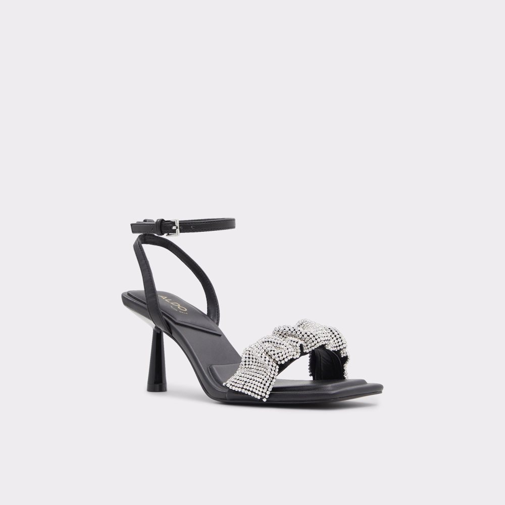 Black Aldo Floria Heeled Sandal Heels | 02EWPTSGB