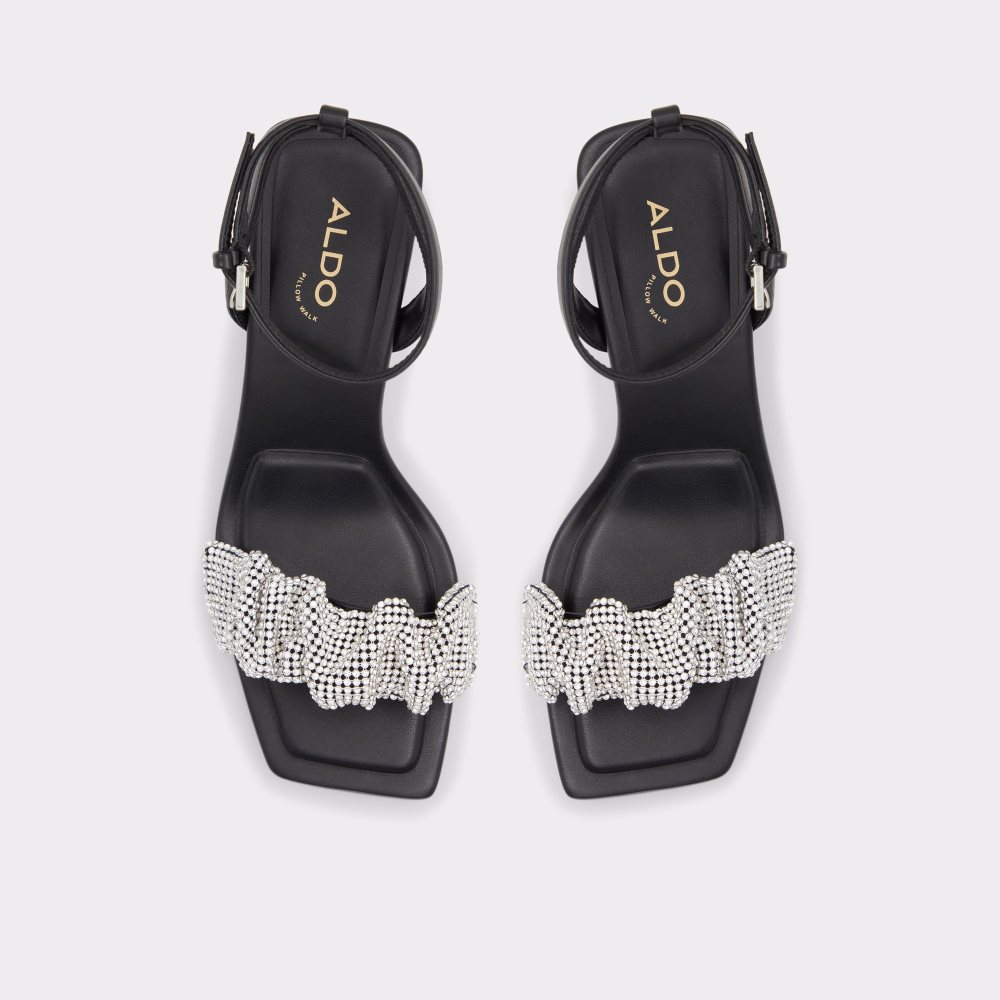 Black Aldo Floria Heeled Sandal Heels | 02EWPTSGB