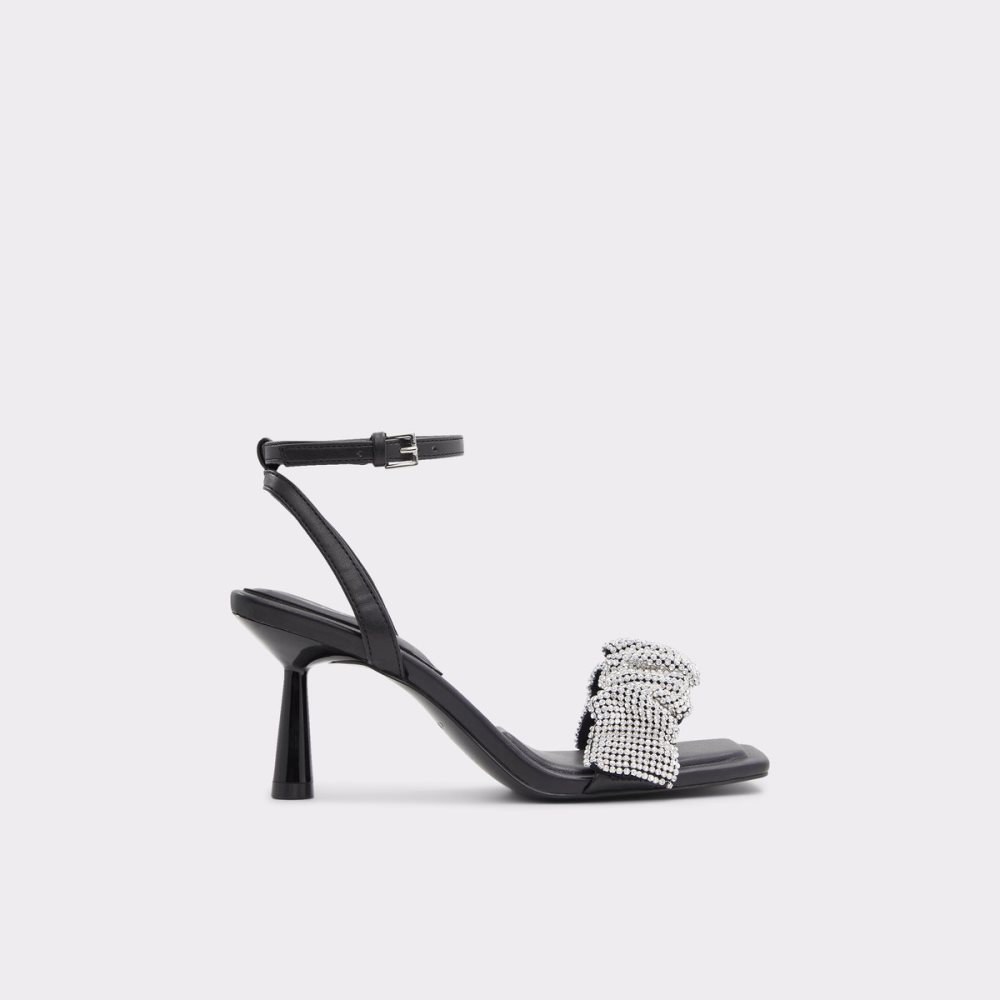 Black Aldo Floria Heeled Sandal Heels | 02EWPTSGB