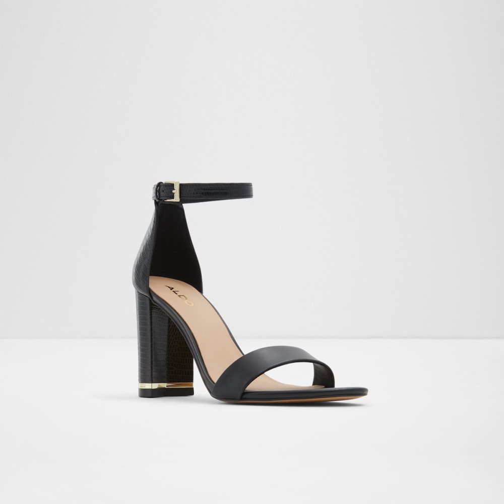 Black Aldo Frilajan High Sandal - Sandals | 45IMHNJXP