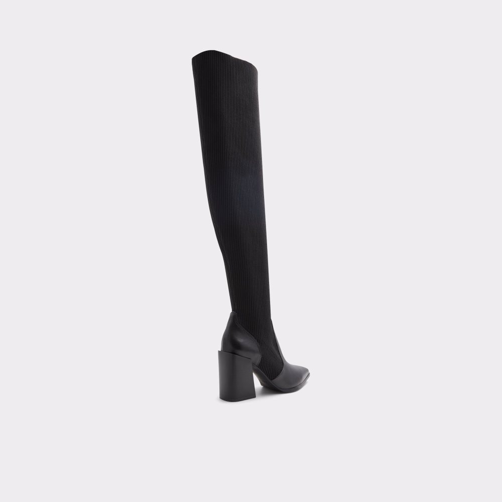 Black Aldo Ganini Knee-high Tall Boots | 43GMSDKIW