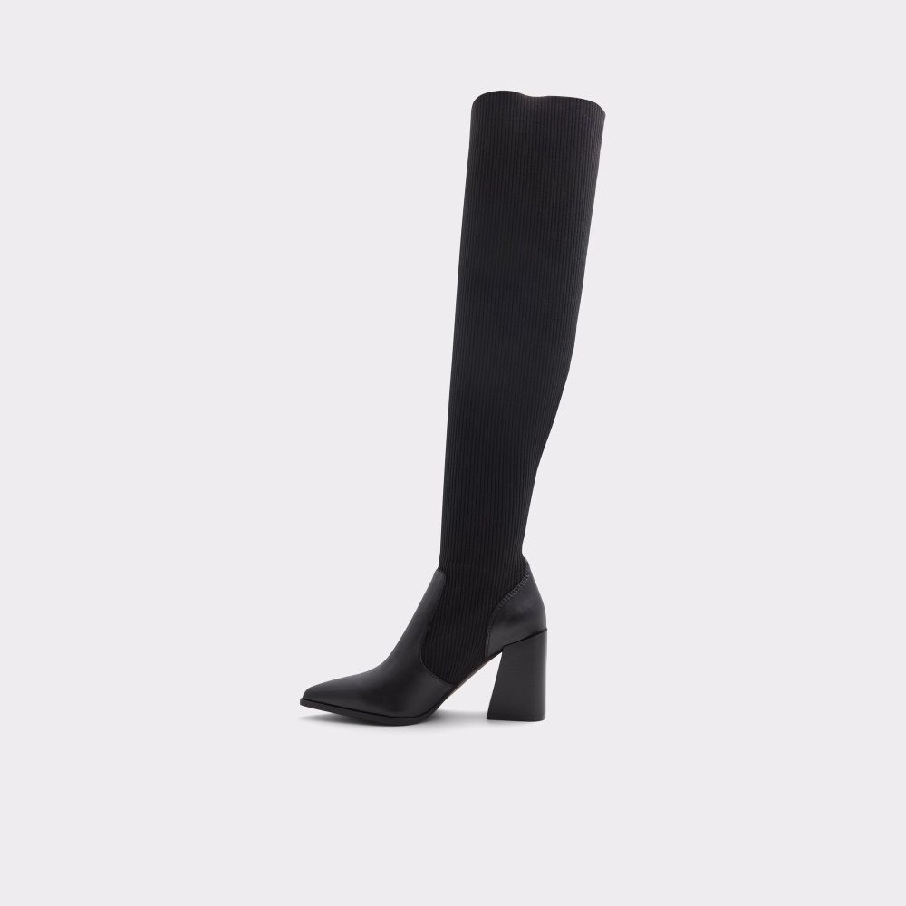 Black Aldo Ganini Knee-high Tall Boots | 43GMSDKIW