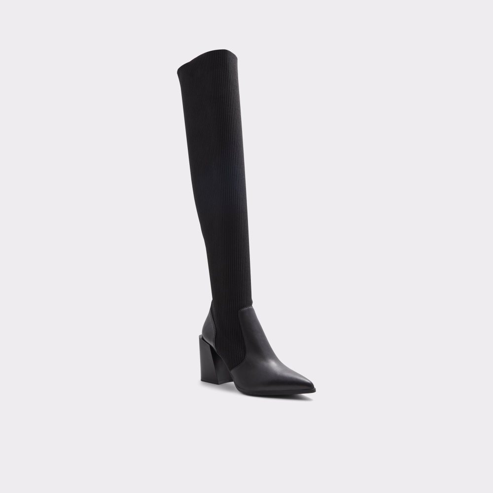 Black Aldo Ganini Knee-high Tall Boots | 43GMSDKIW