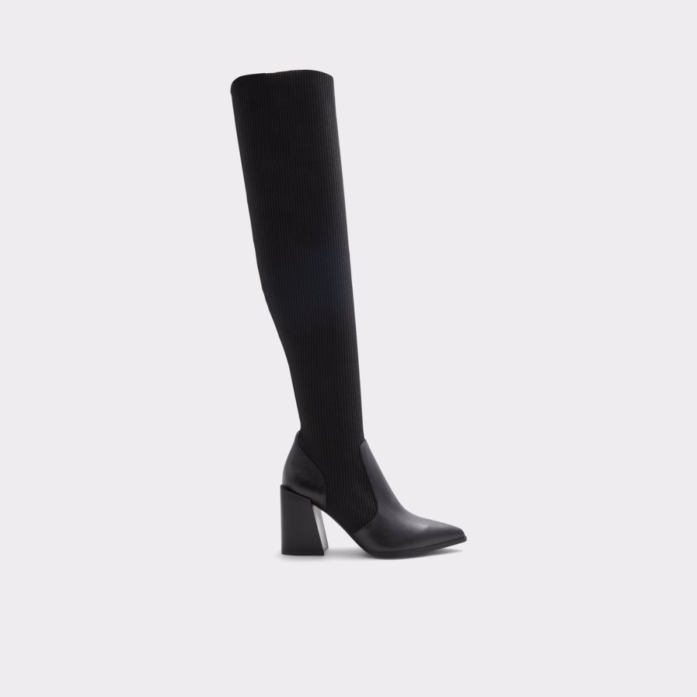 Black Aldo Ganini Knee-high Tall Boots | 43GMSDKIW