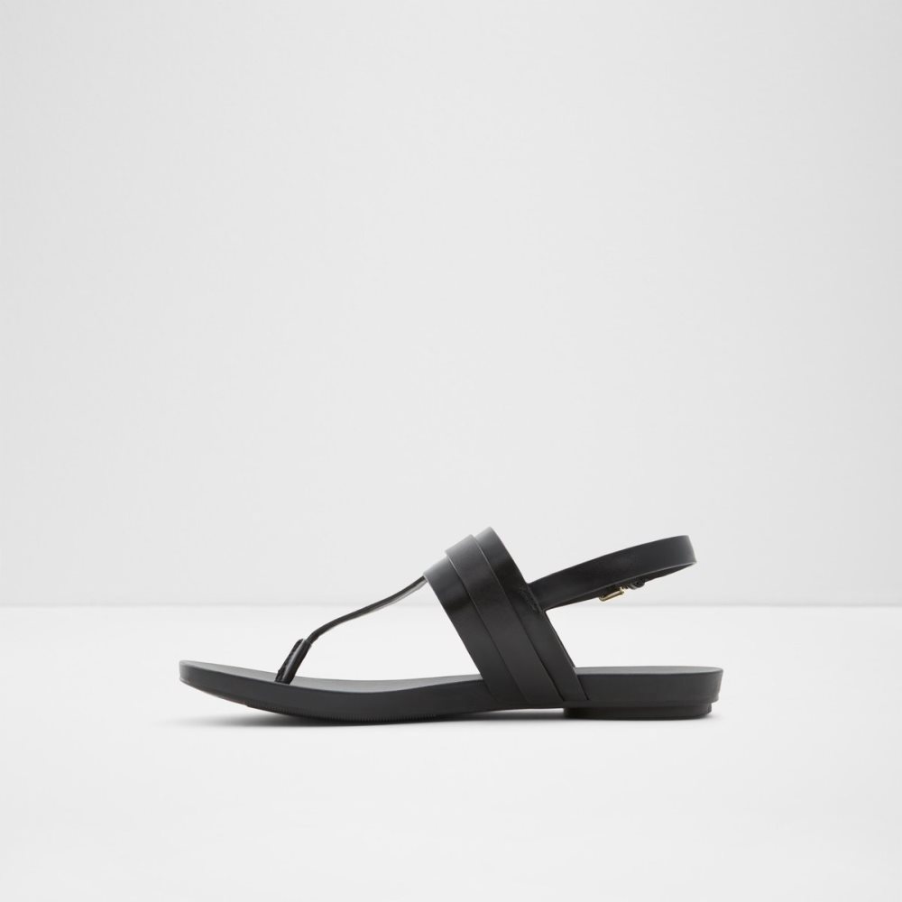 Black Aldo Gannamaryn T-strap Sandal Sandals | 03LDECGWF