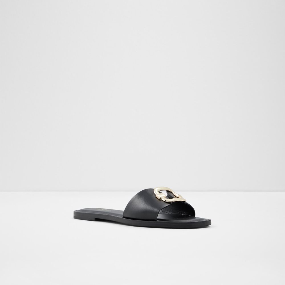 Black Aldo Glaeswen Slide Sandal Sandals | 50NGJUXMP