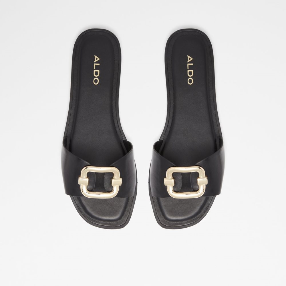 Black Aldo Glaeswen Slide Sandal Sandals | 50NGJUXMP