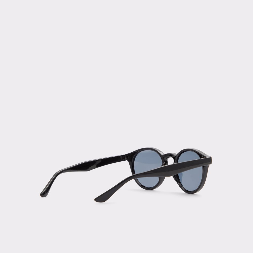 Black Aldo Graewien Round Sunglasses | 12PZJTASQ