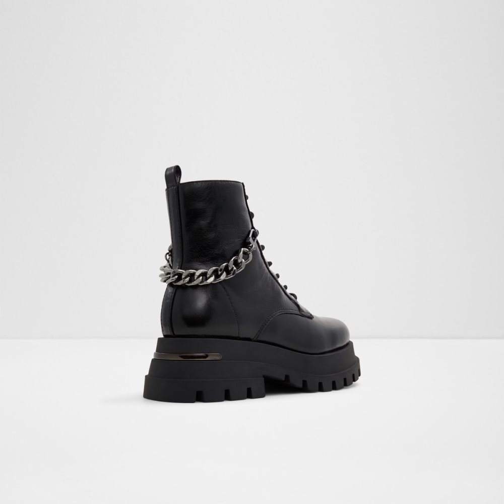 Black Aldo Grandeur - Lug Sole Combat Boots | 10NCXHBTJ