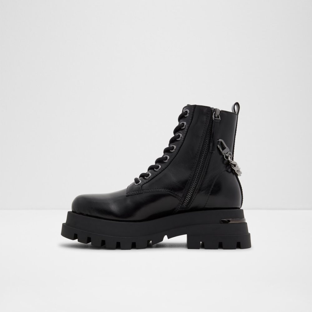 Black Aldo Grandeur - Lug Sole Combat Boots | 10NCXHBTJ