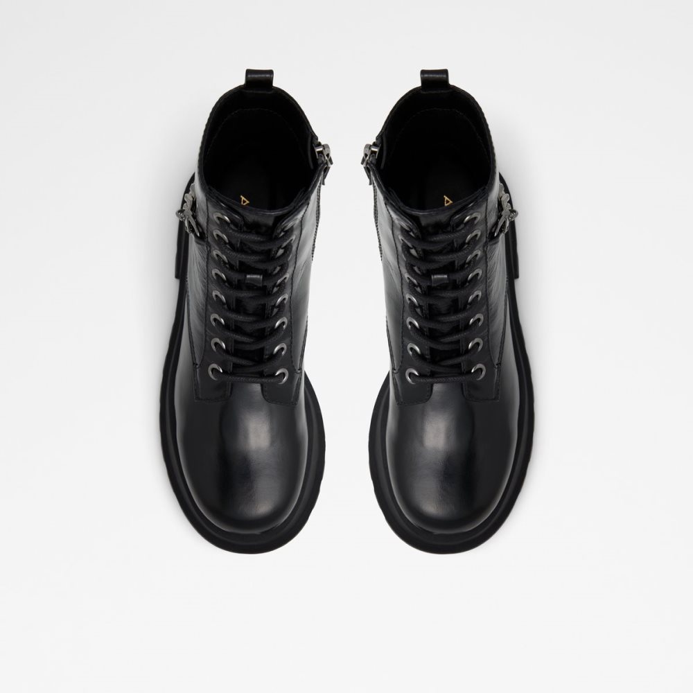 Black Aldo Grandeur - Lug Sole Combat Boots | 10NCXHBTJ