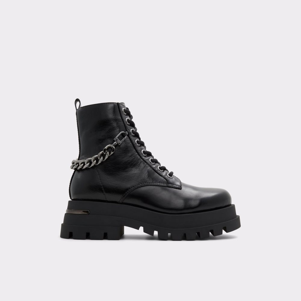 Black Aldo Grandeur - Lug Sole Combat Boots | 10NCXHBTJ