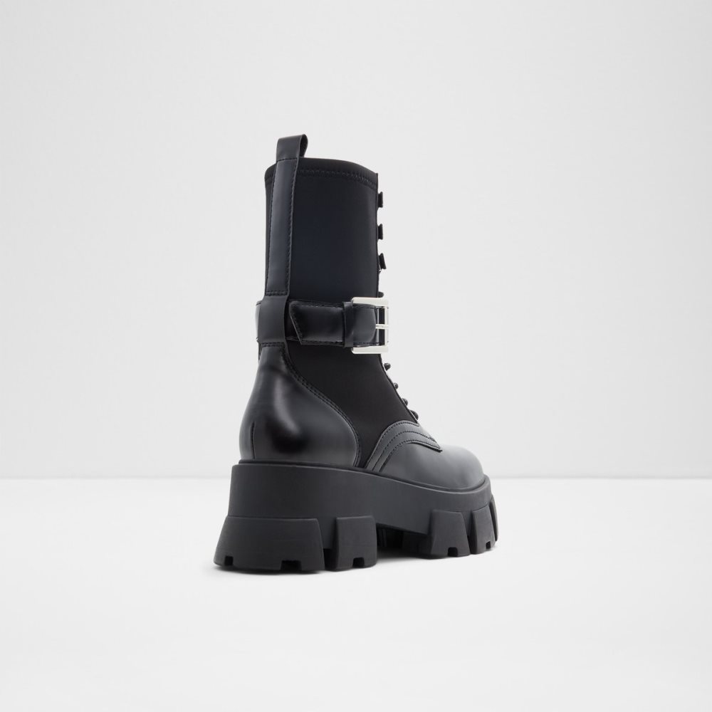 Black Aldo Grandleap - Lug Sole Combat Boots | 95NSRHMOD