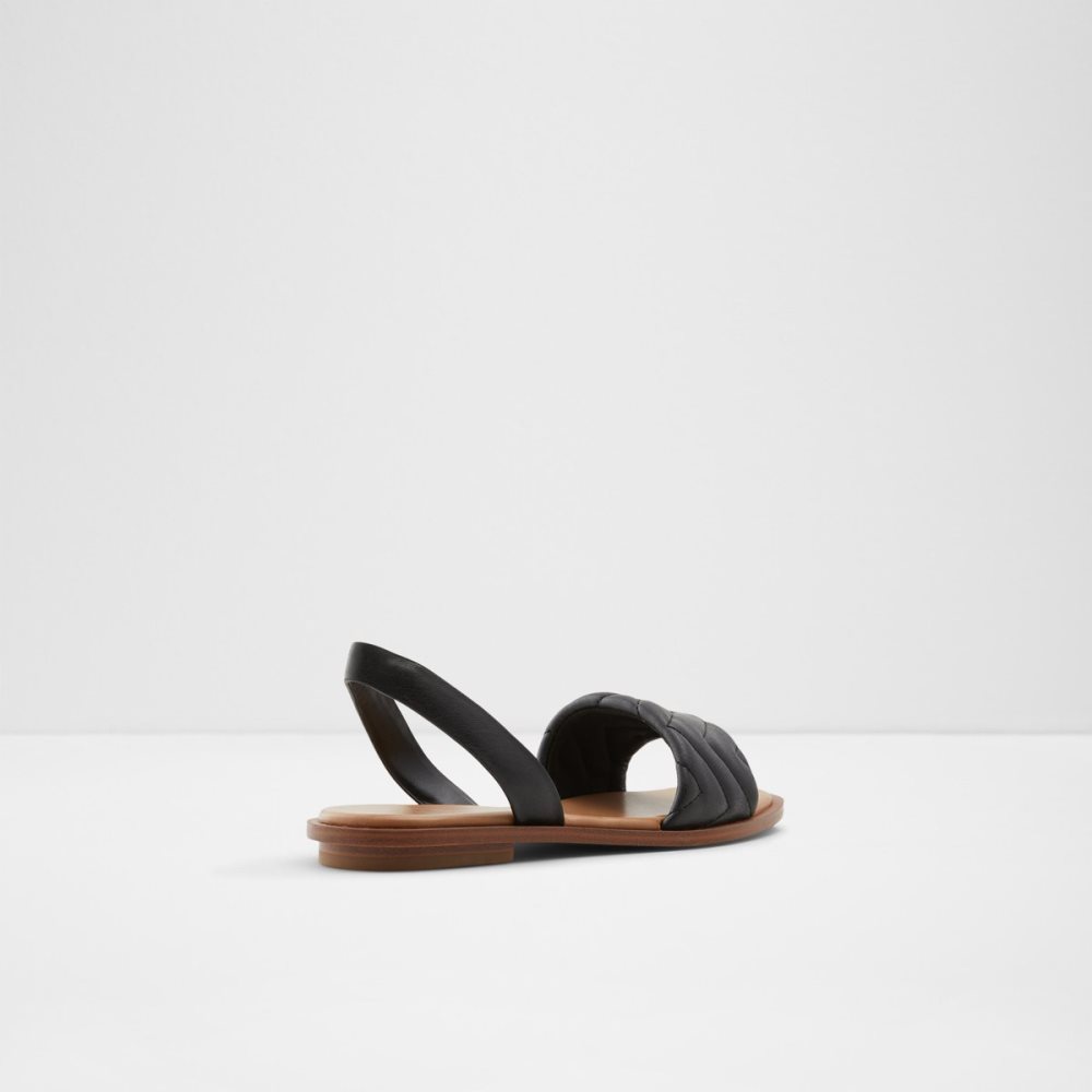 Black Aldo Grirawiaflex Flat Sandal Sandals | 80YQOTUEP