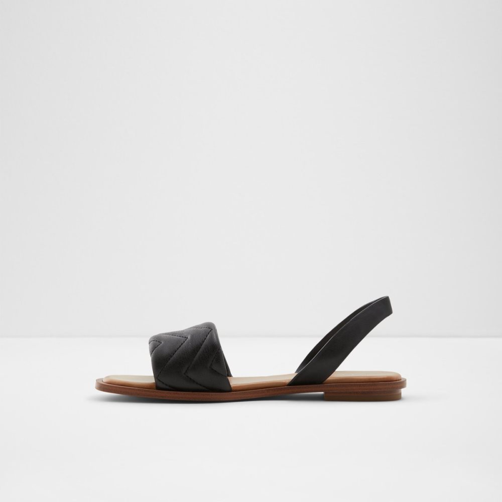 Black Aldo Grirawiaflex Flat Sandal Sandals | 80YQOTUEP