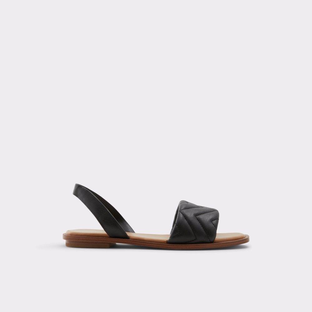 Black Aldo Grirawiaflex Flat Sandal Sandals | 80YQOTUEP