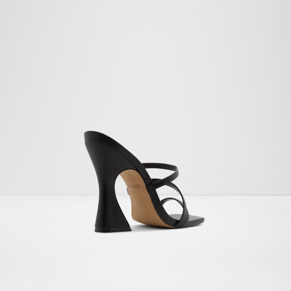 Black Aldo Hugar Heeled Mule Block Heels | 58YAGQZNW