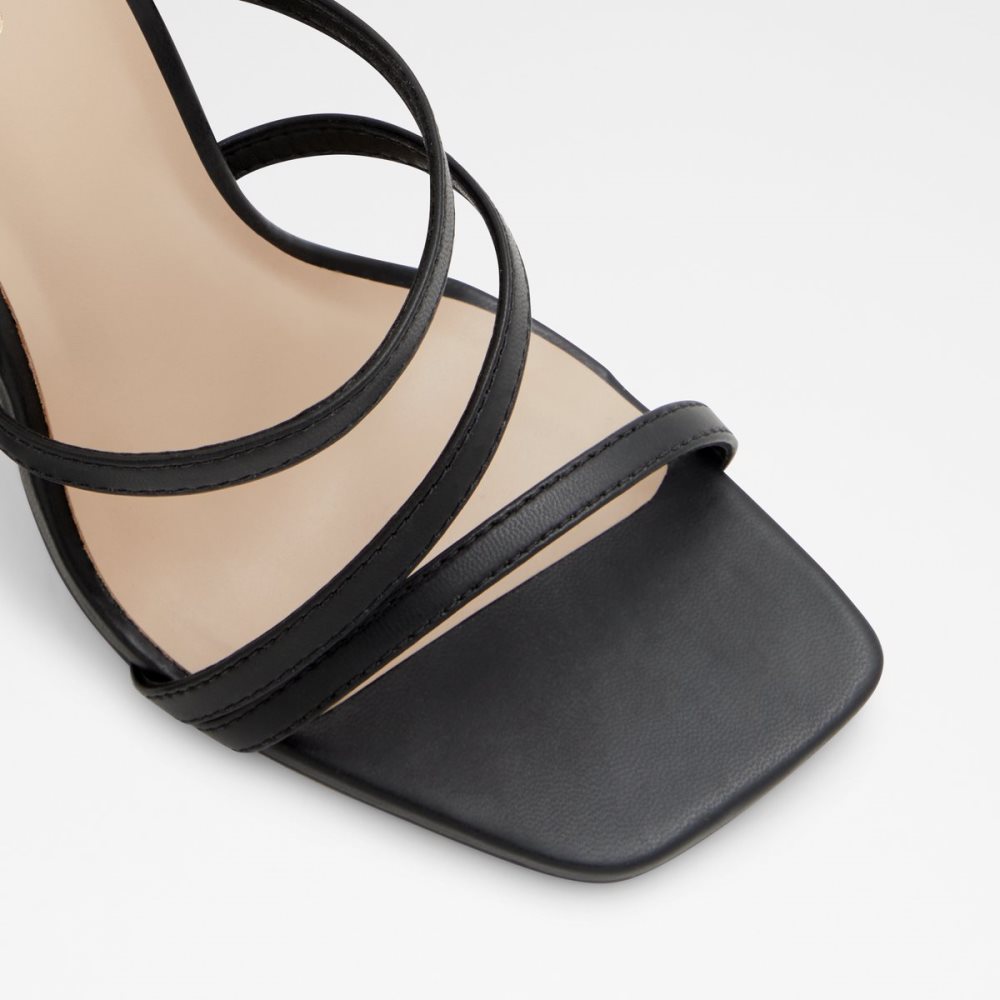 Black Aldo Hugar Heeled Mule Block Heels | 58YAGQZNW