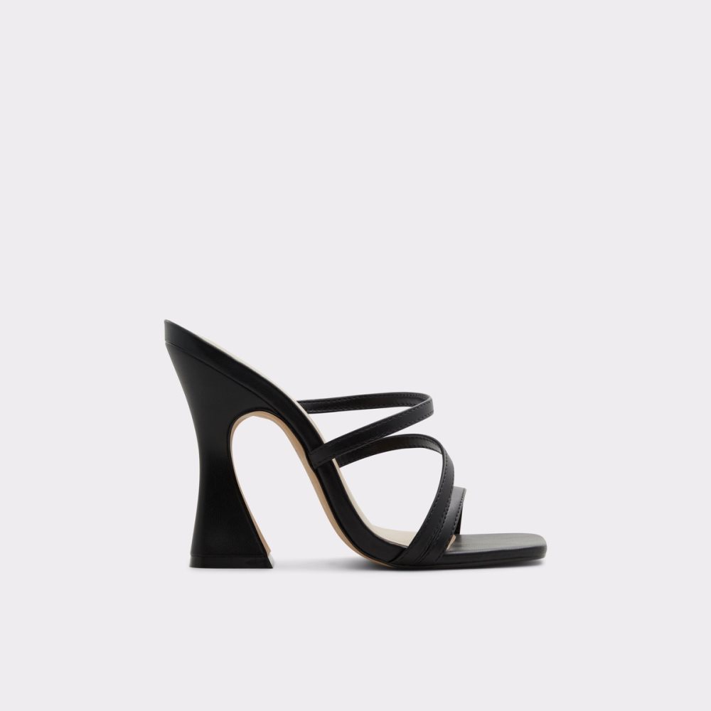 Black Aldo Hugar Heeled Mule Block Heels | 58YAGQZNW