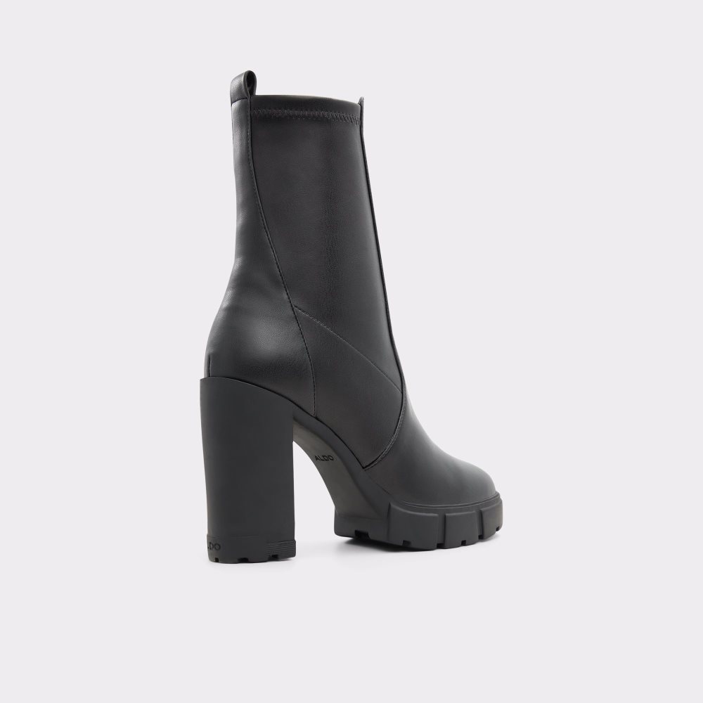 Black Aldo Ilanna - Lug Sole Ankle Boots | 51POXJYWR