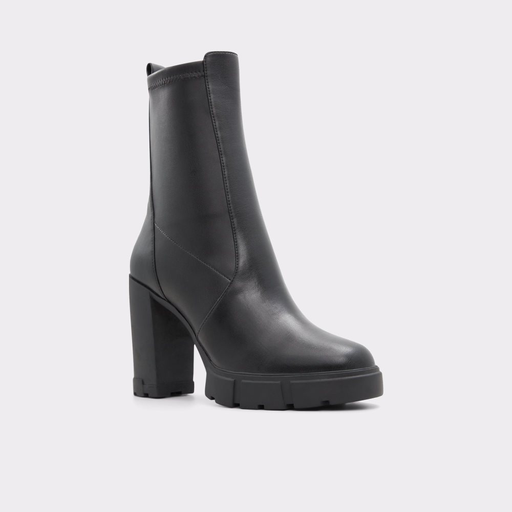 Black Aldo Ilanna - Lug Sole Ankle Boots | 51POXJYWR