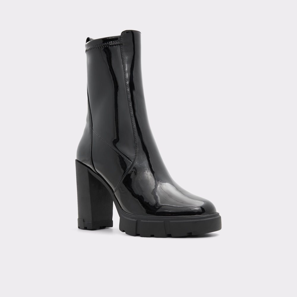 Black Aldo Ilanna - Lug Sole Ankle Boots | 70VZHXUIY