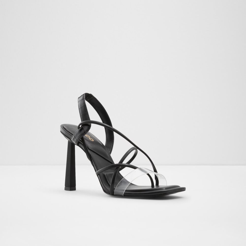 Black Aldo Juliet Thong Sandal Sandals | 69OTLJEZU