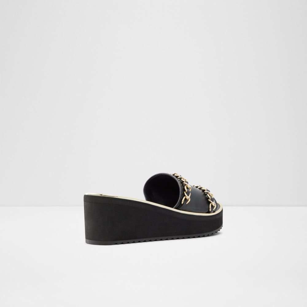 Black Aldo Kaerratlan Slide Sandal - Wedge Sandals | 28DUANXKY