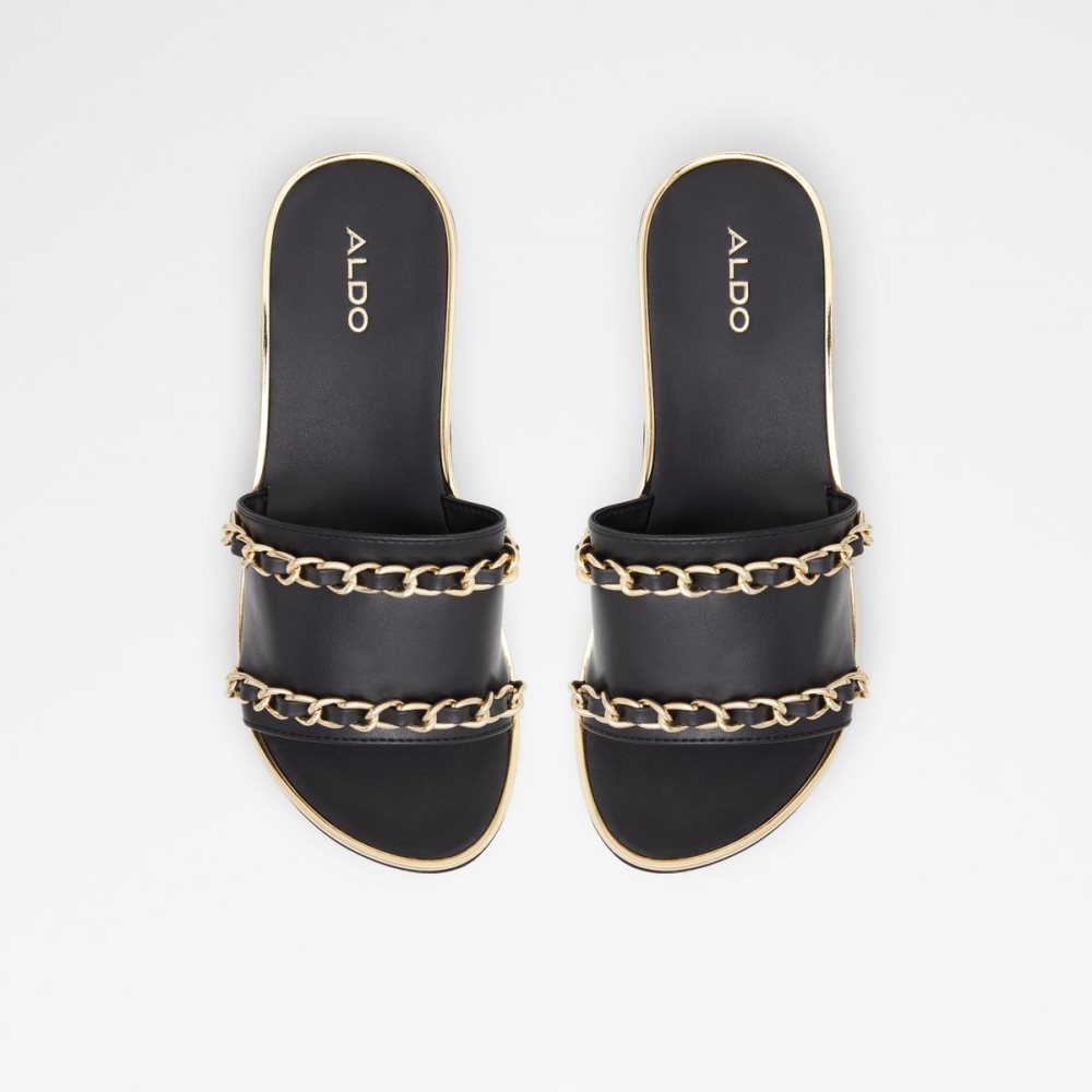 Black Aldo Kaerratlan Slide Sandal - Wedge Sandals | 28DUANXKY