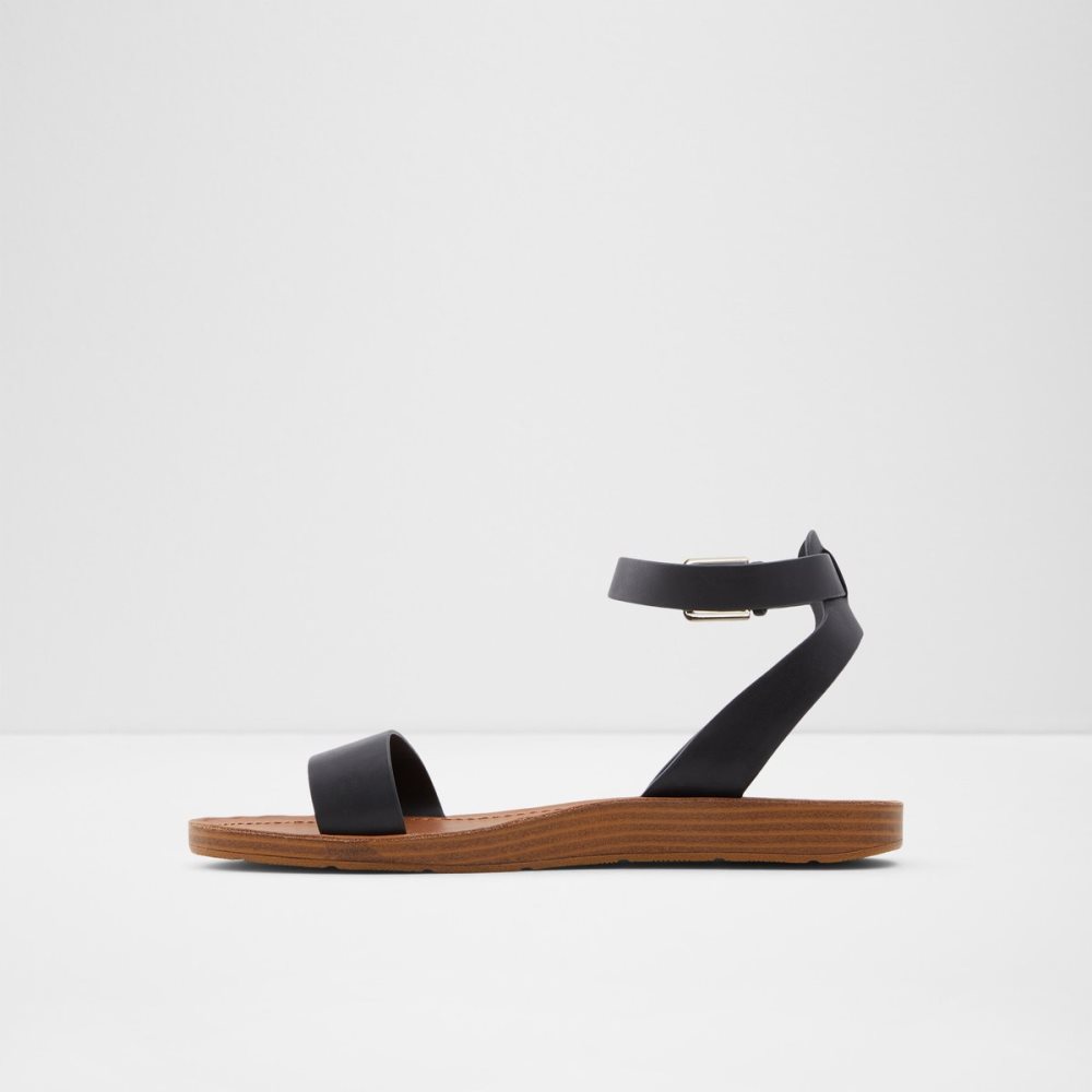 Black Aldo Kedaredia Flat Sandal Sandals | 18QNABXRU