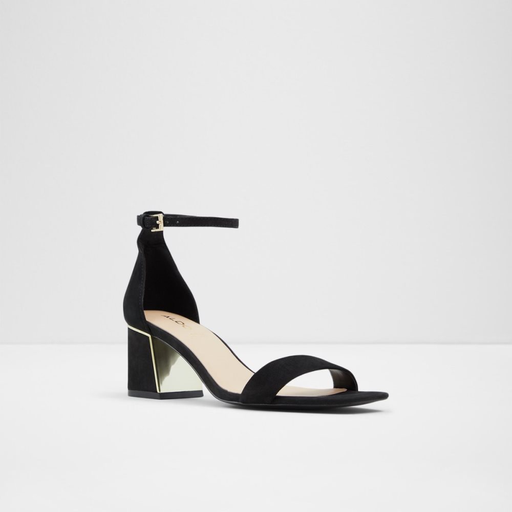 Black Aldo Kedeaviel High Sandal Block Heels | 35UXZWKRB