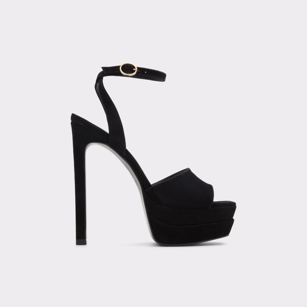 Black Aldo Koresean Heeled Sandal - Stiletto Platform Shoes | 47VDUYMKL