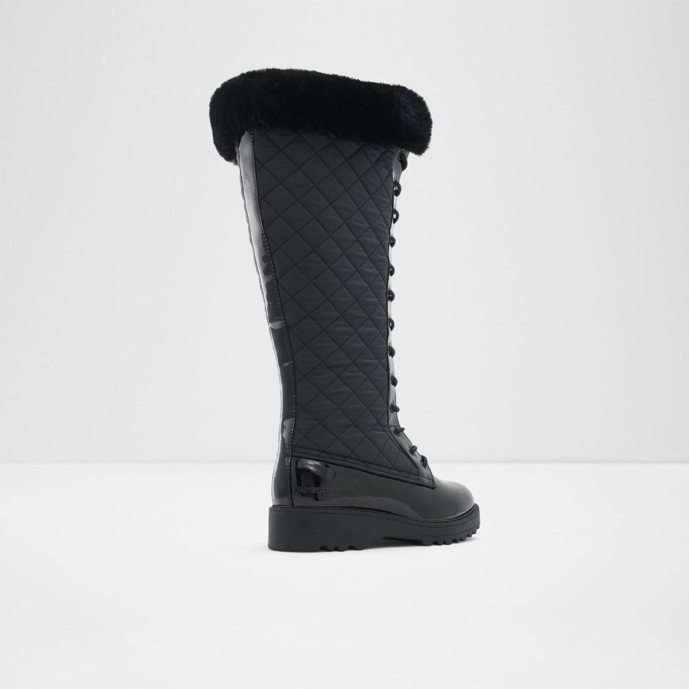 Black Aldo Laralima Winter - Lug Sole Tall Boots | 79FPNWQUM