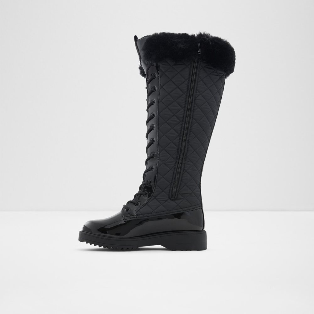 Black Aldo Laralima Winter - Lug Sole Tall Boots | 79FPNWQUM