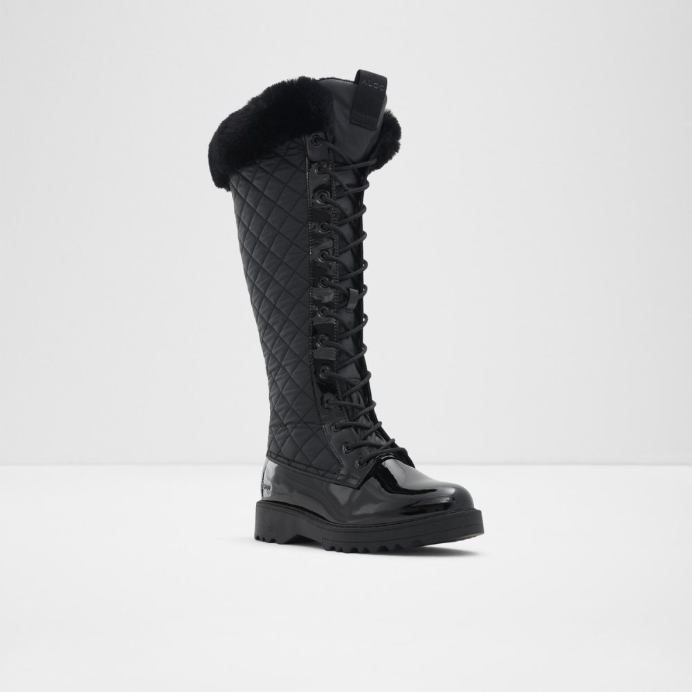 Black Aldo Laralima Winter - Lug Sole Tall Boots | 79FPNWQUM