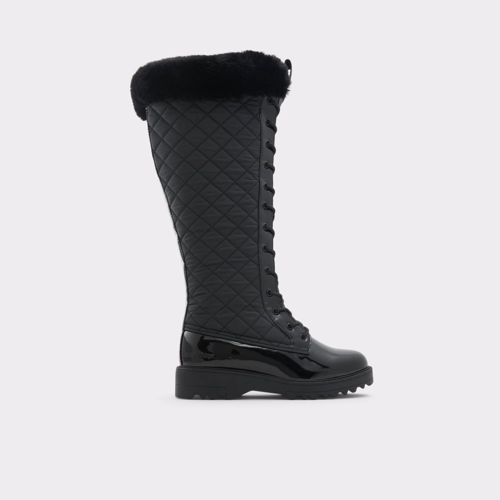 Black Aldo Laralima Winter - Lug Sole Tall Boots | 79FPNWQUM