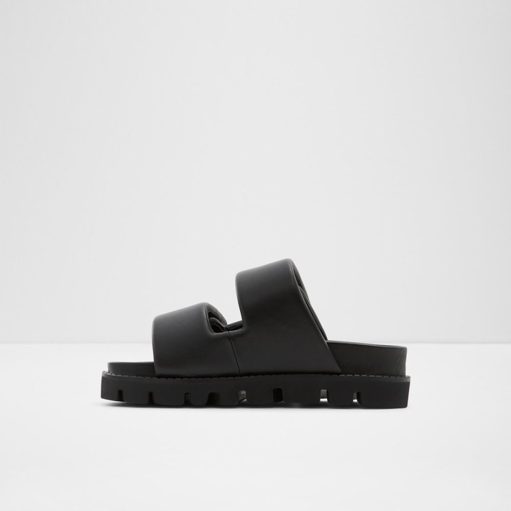 Black Aldo Lilo Slide Sandal - Flatform Sandals | 32LMZGSRI