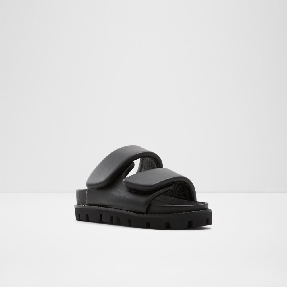 Black Aldo Lilo Slide Sandal - Flatform Sandals | 32LMZGSRI