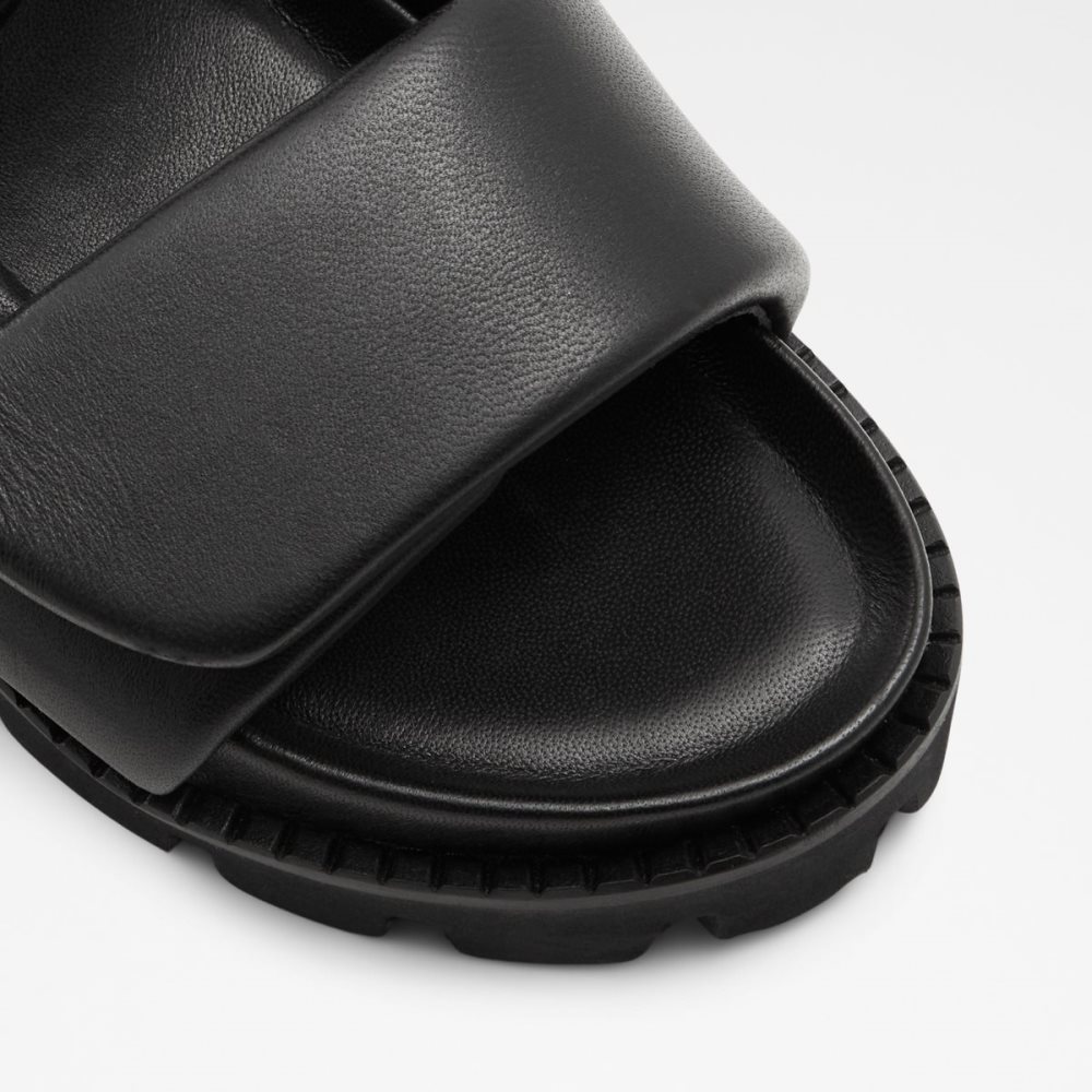 Black Aldo Lilo Slide Sandal - Flatform Sandals | 32LMZGSRI