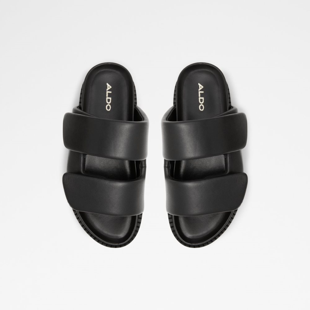 Black Aldo Lilo Slide Sandal - Flatform Sandals | 32LMZGSRI