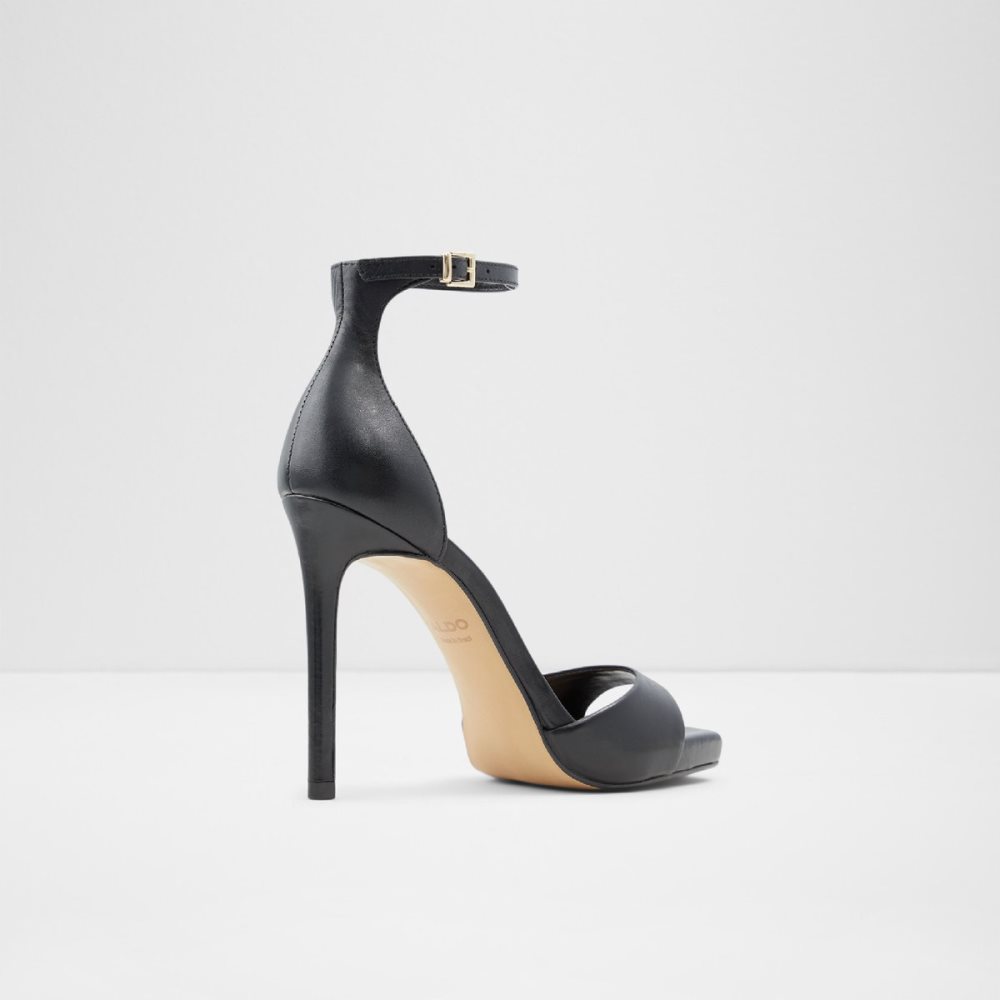 Black Aldo Livia High Sandal - Platform Shoes | 84NBXTDCV