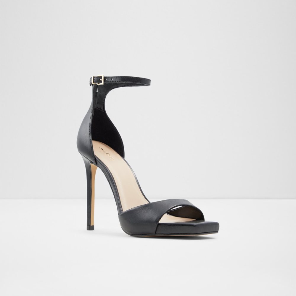 Black Aldo Livia High Sandal - Platform Shoes | 84NBXTDCV