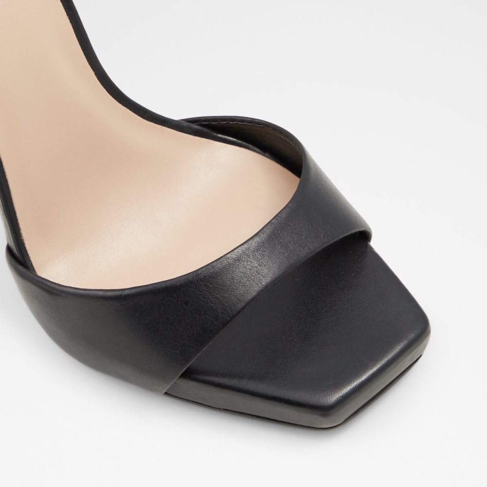 Black Aldo Livia High Sandal - Platform Shoes | 84NBXTDCV